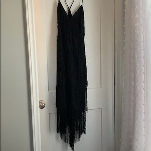 Black fringe dress